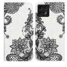 For Xiaomi 14T Oil Embossed 3D Drawing Leather Phone Case(Lace Flower) - 1