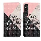 For Sony Xperia 1 VI Oil Embossed 3D Drawing Leather Phone Case(Stitching Marble) - 1