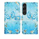 For Sony Xperia 1 VI Oil Embossed 3D Drawing Leather Phone Case(Blue Butterflies) - 1