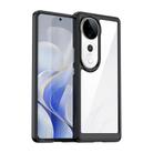 For vivo S19 Pro Colorful Series Acrylic Hybrid TPU Phone Case(Black) - 1