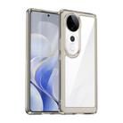 For vivo S19 Pro Colorful Series Acrylic Hybrid TPU Phone Case(Transparent Grey) - 1