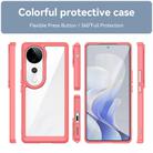 For vivo V40 5G Colorful Series Acrylic Hybrid TPU Phone Case(Red) - 2