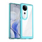 For vivo V40 5G Colorful Series Acrylic Hybrid TPU Phone Case(Transparent Blue) - 1