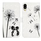 For Sharp Basio active SHG09 Oil Embossed 3D Drawing Leather Phone Case(Couple Dandelion) - 1