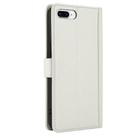 For iPhone 7 Plus / 8 Plus Skin Feel Pure Color Card Slots Leather Phone Case with Dual Lanyard(White) - 3