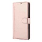 For iPhone 7 Plus / 8 Plus Skin Feel Pure Color Card Slots Leather Phone Case with Dual Lanyard(Rose Gold) - 2