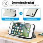 For iPhone 8 / 7 / SE 2022 / SE 2020 Skin Feel Pure Color Card Slots Leather Phone Case with Dual Lanyard(White) - 3