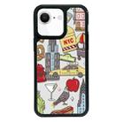 For iPhone 7 / 8 / SE 2020 2022 Exclusive Design Style PC Full Coverage Pattern Phone Case(City Sticker B) - 1