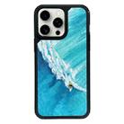 For iPhone 15 Pro Max Exclusive Design Style PC Full Coverage Pattern Phone Case(Sea Wave) - 1