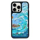 For iPhone 15 Pro Max Exclusive Design Style PC Full Coverage Pattern Phone Case(Ocean Surfing) - 1