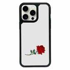 For iPhone 15 Pro Max Exclusive Design Style PC Full Coverage Pattern Phone Case(Red Rose) - 1