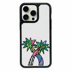 For iPhone 15 Pro Exclusive Design Style PC Full Coverage Pattern Phone Case(Coconut Tree) - 1