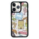 For iPhone 15 Pro Exclusive Design Style PC Full Coverage Pattern Phone Case(City Sticker A) - 1