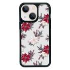 For iPhone 15 Plus Exclusive Design Style PC Full Coverage Pattern Phone Case(Red Flower) - 1