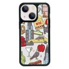 For iPhone 15 Plus Exclusive Design Style PC Full Coverage Pattern Phone Case(City Sticker B) - 1