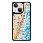 For iPhone 15 Exclusive Design Style PC Full Coverage Pattern Phone Case(Sandy Beach) - 1