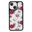 For iPhone 14 Plus Exclusive Design Style PC Full Coverage Pattern Phone Case(Red Flower) - 1