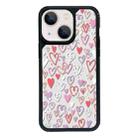 For iPhone 14 Exclusive Design Style PC Full Coverage Pattern Phone Case(Colorful Heart) - 1