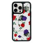 For iPhone 14 Pro Exclusive Design Style PC Full Coverage Pattern Phone Case(Skull Rose) - 1