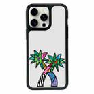 For iPhone 14 Pro Max Exclusive Design Style PC Full Coverage Pattern Phone Case(Coconut Tree) - 1