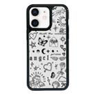 For iPhone 12 Exclusive Design Style PC Full Coverage Pattern Phone Case(Label) - 1