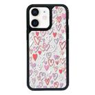 For iPhone 12 Exclusive Design Style PC Full Coverage Pattern Phone Case(Colorful Heart) - 1