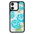 For iPhone 11 Exclusive Design Style PC Full Coverage Pattern Phone Case(Blue Rose) - 1