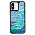 For iPhone X / XS Exclusive Design Style PC Full Coverage Pattern Phone Case(Ocean Surfing) - 1