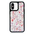 For iPhone X / XS Exclusive Design Style PC Full Coverage Pattern Phone Case(Colorful Heart) - 1