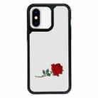 For iPhone X / XS Exclusive Design Style PC Full Coverage Pattern Phone Case(Red Rose) - 1