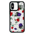 For iPhone X / XS Exclusive Design Style PC Full Coverage Pattern Phone Case(Skull Rose) - 1