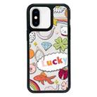 For iPhone X / XS Exclusive Design Style PC Full Coverage Pattern Phone Case(Luck Text) - 1