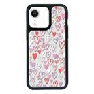 For iPhone XR Exclusive Design Style PC Full Coverage Pattern Phone Case(Colorful Heart) - 1