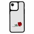 For iPhone XR Exclusive Design Style PC Full Coverage Pattern Phone Case(Red Rose) - 1