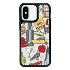 For iPhone XS Max Exclusive Design Style PC Full Coverage Pattern Phone Case(City Sticker B) - 1