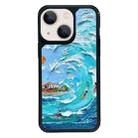 For iPhone 13 mini Exclusive Design Style PC Full Coverage Pattern Phone Case(Ocean Surfing) - 1