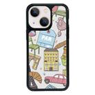 For iPhone 13 mini Exclusive Design Style PC Full Coverage Pattern Phone Case(City Sticker A) - 1