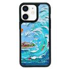 For iPhone 12 mini Exclusive Design Style PC Full Coverage Pattern Phone Case(Ocean Surfing) - 1