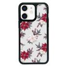 For iPhone 12 mini Exclusive Design Style PC Full Coverage Pattern Phone Case(Red Flower) - 1