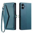 For Samsung Galaxy A06 4G Wallet Multi-card Slot Leather Phone Case with Lanyard(Green) - 1