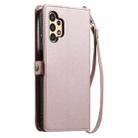 For Samsung Galaxy A13 4G / 5G Wallet Multi-card Slot Leather Phone Case with Lanyard(Rose Gold) - 3
