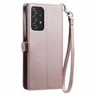 For Samsung Galaxy A23 4G / 5G / F23 5G Wallet Multi-card Slot Leather Phone Case with Lanyard(Rose Gold) - 3