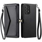 For Samsung Galaxy A23 4G / 5G / F23 5G Wallet Multi-card Slot Leather Phone Case with Lanyard(Black) - 1