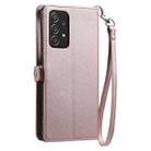 For Samsung Galaxy M23 5G / M13 4G Wallet Multi-card Slot Leather Phone Case with Lanyard(Rose Gold) - 3