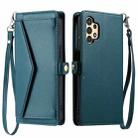 For Samsung Galaxy A32 5G / M32 5G Wallet Multi-card Slot Leather Phone Case with Lanyard(Green) - 1