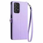 For Samsung Galaxy A53 5G Wallet Multi-card Slot Leather Phone Case with Lanyard(Purple) - 3