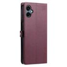 For Samsung Galaxy A06 5G / 4G Wallet Multi-card Slot Leather Phone Case with Lanyard(Wine Red) - 3