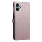 For Samsung Galaxy A07 4G Wallet Multi-card Slot Leather Phone Case with Lanyard(Rose Gold) - 3