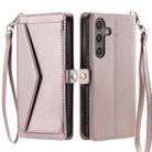 For Samsung Galaxy A17 5G Wallet Multi-card Slot Leather Phone Case with Lanyard(Rose Gold) - 1