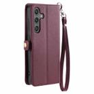 For Samsung Galaxy A17 5G Wallet Multi-card Slot Leather Phone Case with Lanyard(Wine Red) - 3